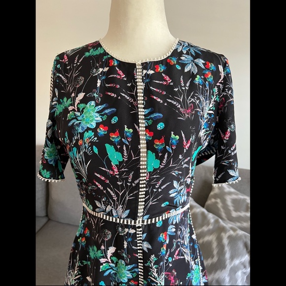 The Kooples Black Floral Mini Dress - Picture 2 of 3